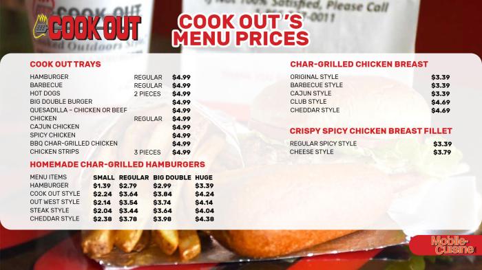 How much are cookout trays