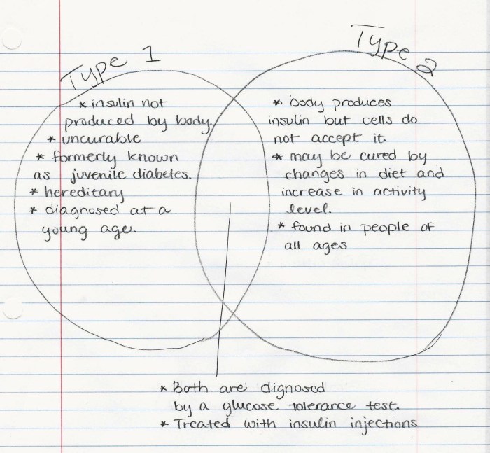 Type 1 and type 2 diabetes venn diagram